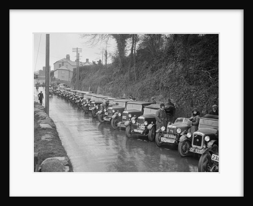 Cars parked at the MCC Lands End Trial, Launceston, Cornwall, 1930 by Bill Brunell
