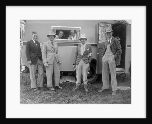 Group portrat at Shelsley Walsh, Worcestershire, during the Blackpool Rally, 1937 by Bill Brunell
