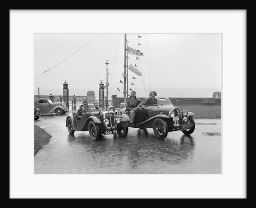 Austin 7 Grasshopper of CD Buckley and Fiat Balilla 508S of SGE Tett at the Blackpool Rally, 1936 by Bill Brunell