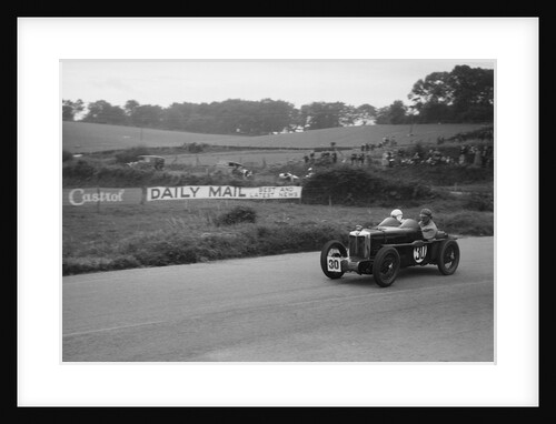 MG C type Midget of Hugh Hamilton at practice for the RAC TT Race, Ards Circuit, Belfast, 1932 by Bill Brunell
