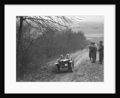 MG J2 competing in a trial, Crowell Hill, Chinnor, Oxfordshire, 1930s by Bill Brunell