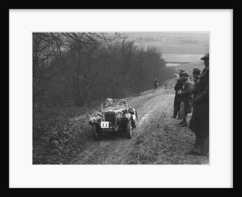 Singer 2-seater sports competing in a trial, Crowell Hill, Chinnor, Oxfordshire, 1930s by Bill Brunell