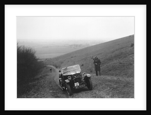 Morris Minor competing in a trial, Crowell Hill, Chinnor, Oxfordshire, 1930s by Bill Brunell