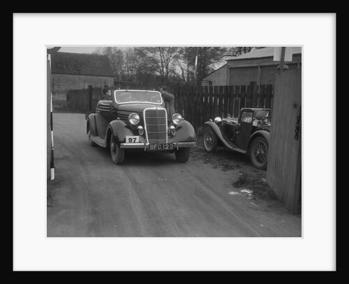 Ford V8 drophead and MG PA at a motoring trial, 1930s by Bill Brunell
