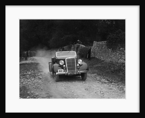 Ford V8 drophead competing in a motoring trial, Nailsworth Ladder, Gloucestershire, 1930s by Bill Brunell