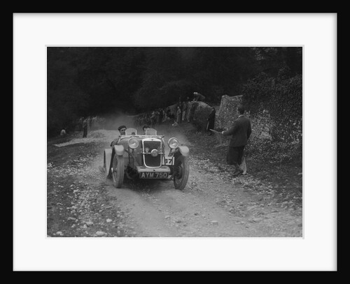 Hillman Aero Minx competing in a motoring trial, Nailsworth Ladder, Gloucestershire, 1930s. by Bill Brunell