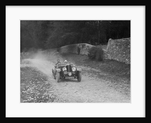 Triumph open tourer competing in a motoring trial, Nailsworth Ladder, Gloucestershire, 1930s. by Bill Brunell