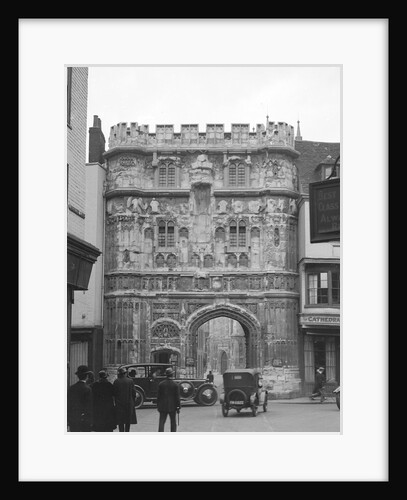 Austin 7 Chummy and Daimler d-back limousine, Christ Church Gate, Canterbury, Kent, c1920s by Bill Brunell