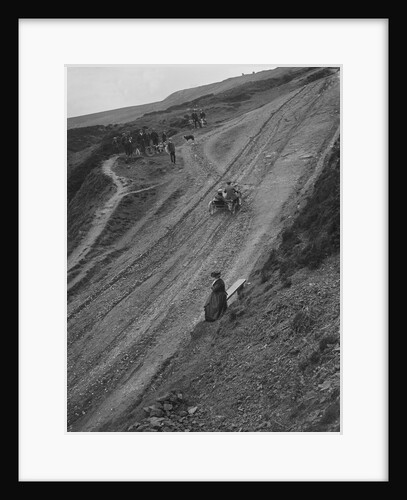 Unidentified motorcycle and sidecar, Rosedale Chimney Bank, Yorkshire, c1920-c1939 by Bill Brunell