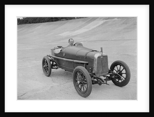 Aston Martin of GC Stead on the Members Banking at Brooklands, Surrey, c1920s by Bill Brunell