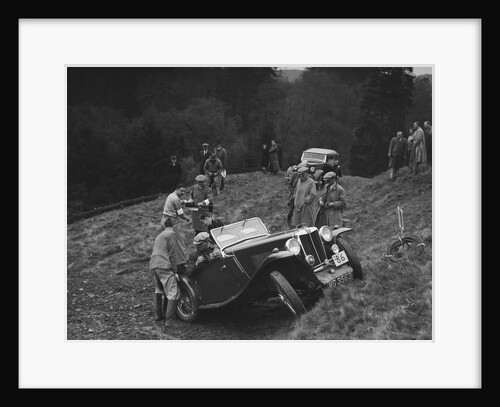 MG Magnette of AW Morrish competing in the MCC Edinburgh Trial, Roxburghshire, Scotland, 1938 by Bill Brunell