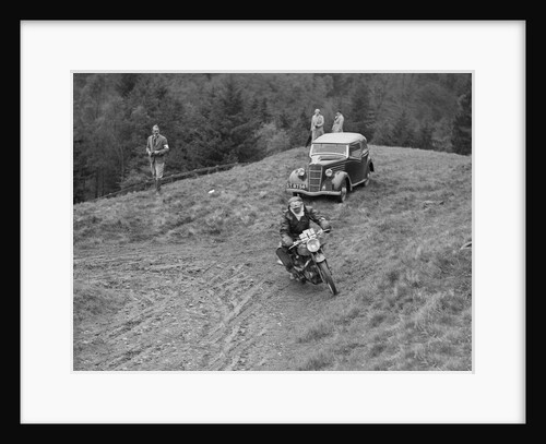 490 cc AJW of GEH Godber-Ford competing in the MCC Edinburgh Trial, Roxburghshire, Scotland, 1938 by Bill Brunell