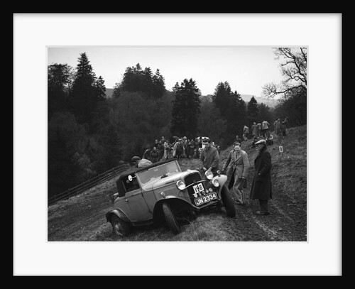 Ford V8 of H Koppenhagen competing in the MCC Edinburgh Trial, Roxburghshire, Scotland, 1938 by Bill Brunell