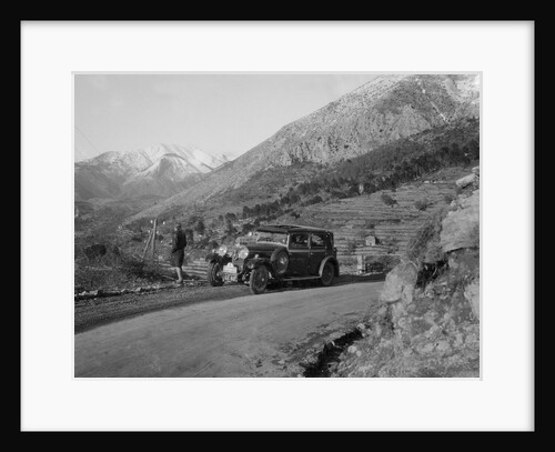 Talbot 14/45 4-door saloon of Kitty Brunell competing in the Monte Carlo Rally, Monaco, 1930 by Bill Brunell