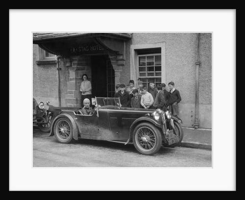 Kitty Brunell in her MG Magna outside the Stag Hotel, Edinburgh, RSAC Scottish Rally, 1932 by Bill Brunell