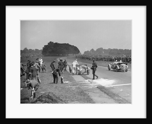 Recovering George Eyston's fire-damaged Bugatti T43, Irish Grand Prix, Phoenix Park Dublin, 1929 by Bill Brunell