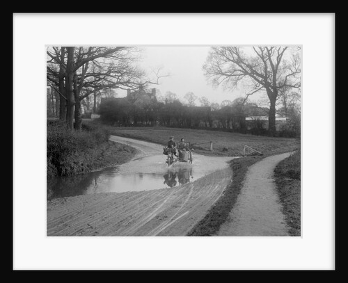 Bill Brunell riding a Clyno motorcycle and sidecar, c1920 by Bill Brunell