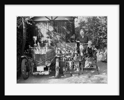 PS Flower with a MG J2 and motoring trophies, 1930s by Bill Brunell