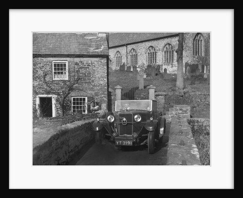 Talbot 14/45 tourer on the packhorse bridge, Altarnun, Cornwall, c1930 by Bill Brunell