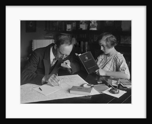 British motoring photographer Bill Brunell with his rally driver daughter Kitty, c1930 by Bill Brunell