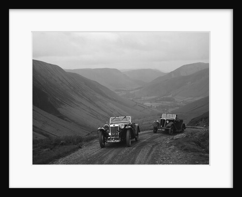 MG PA and Morris 8 tourer competing in the MG Car Club Abingdon Trial/Rally, 1939 by Bill Brunell