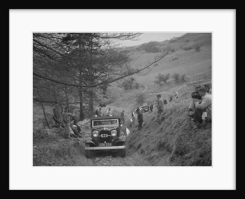 Ford V8 of Miss V Wild competing in the MG Car Club Abingdon Trial/Rally, 1939 by Bill Brunell