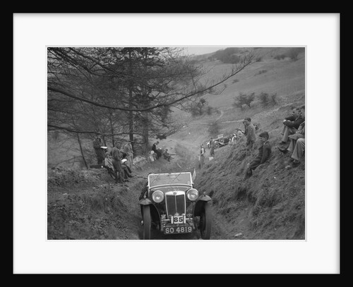 MG Magna of MWB Fraser competing in the MG Car Club Abingdon Trial/Rally, 1939 by Bill Brunell