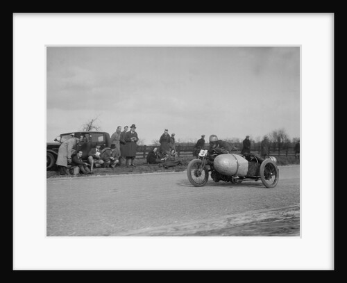 Sunbeam and sidecar of JD Gardiner at the Inter-Varsity Speed Trial, Eynsham, Oxfordshire, 1932 by Bill Brunell