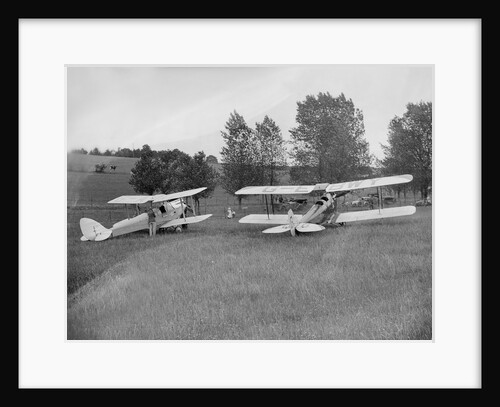 Blackburn Bluebird Mk 4 and De Havilland DH60 Moth at the Oxford Speed Trials, c1930 by Bill Brunell