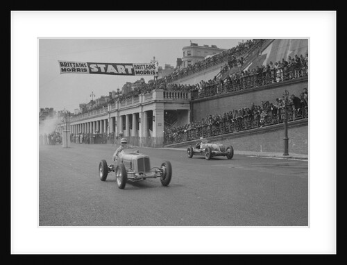 ERA of Earl Howe and Alta of CK Mortimer competing in the Brighton Speed Trials, 1938 by Bill Brunell
