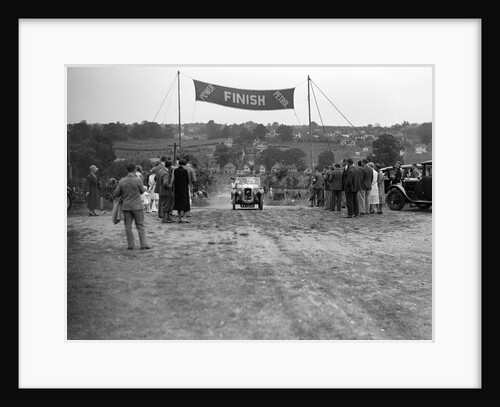 Austin Swallow of Mrs A Stanley at the finish of the Middlesex County AC Hill Climb, c1930 by Bill Brunell