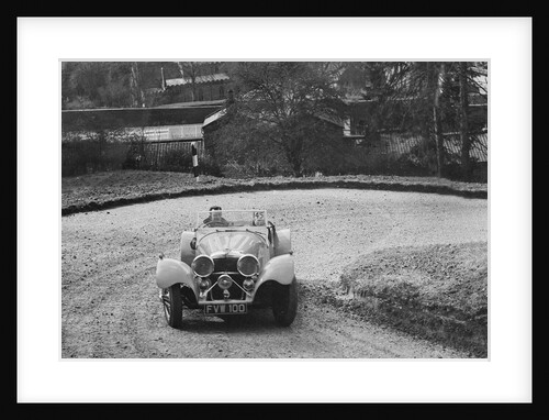 Jaguar SS 100 of CJ Gibson competing in the RAC Rally, 1939 by Bill Brunell