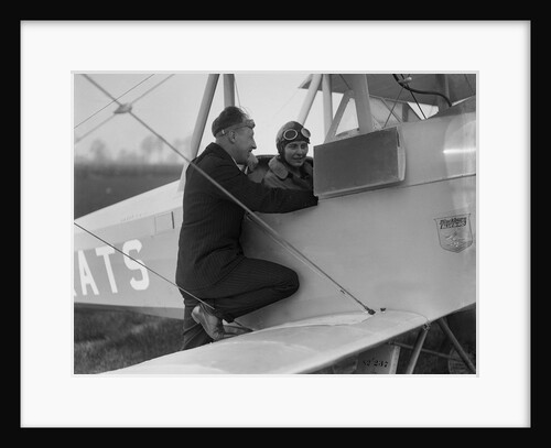 Kitty Brunell in the cockpit of a Blackburn Bluebird aeroplane, c1930s by Bill Brunell