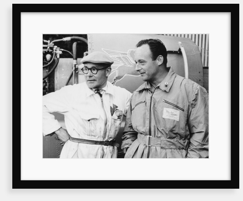 Donald Campbell and Leo Villa, Coniston, Cumbria 1956 by Unknown