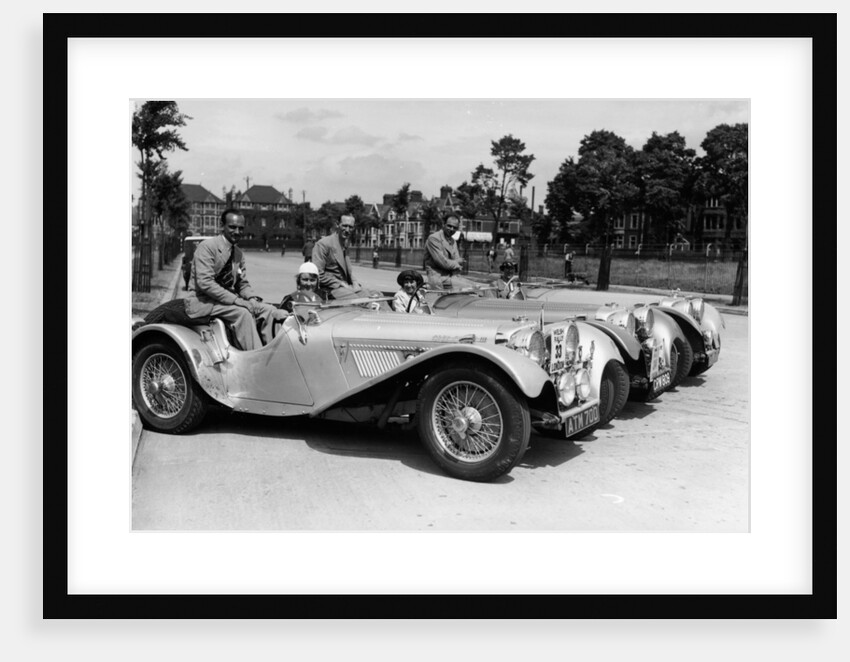 1937 Jaguar SS100 2 1/2 litre team on Welsh rally, 1937 by Unknown