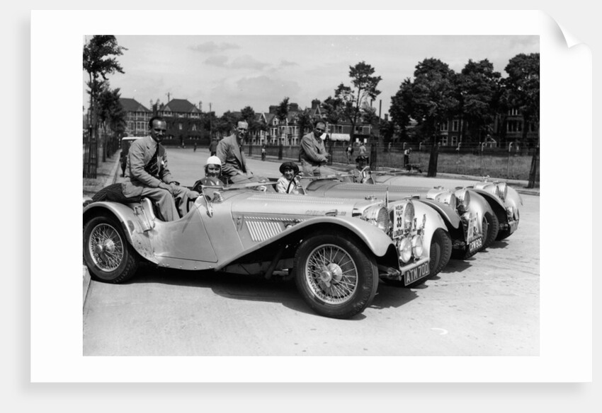 1937 Jaguar SS100 2 1/2 litre team on Welsh rally, 1937 by Unknown