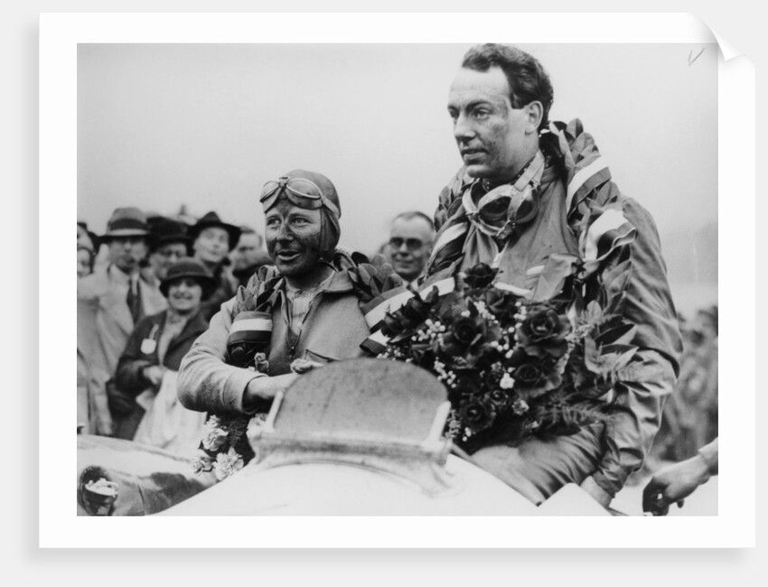 Whitney Straight and the Hon Brian Lewis, Brooklands, 1934 by Unknown