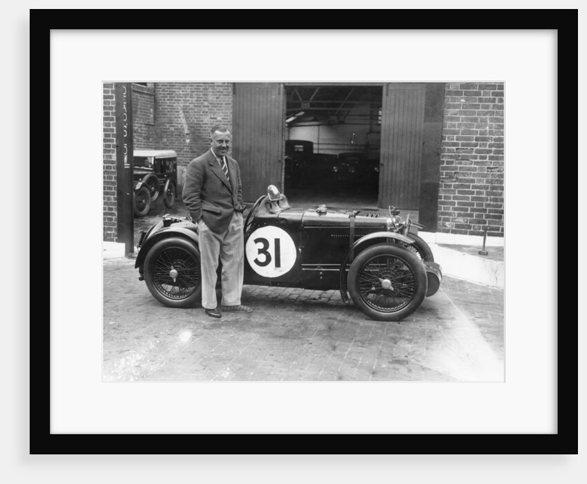 Cyril Paul with his MG C type by Anonymous