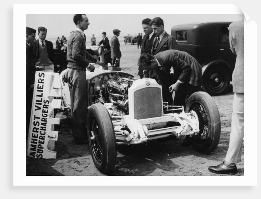 Raymond Mays with a Vauxhall Villiers TT, (1929?) by Unknown