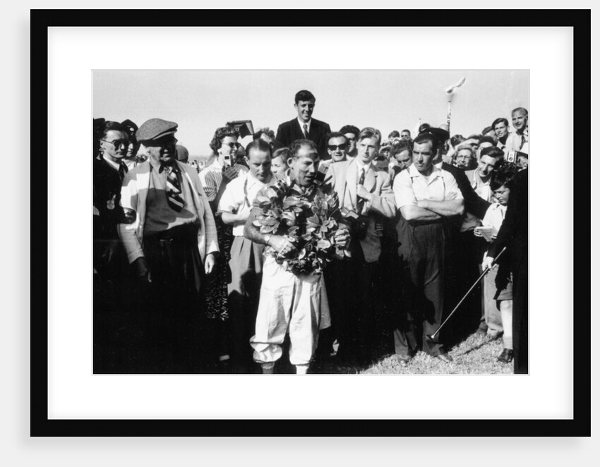Stirling Moss, winner of the British Grand Prix, Aintree, 1955 by Unknown