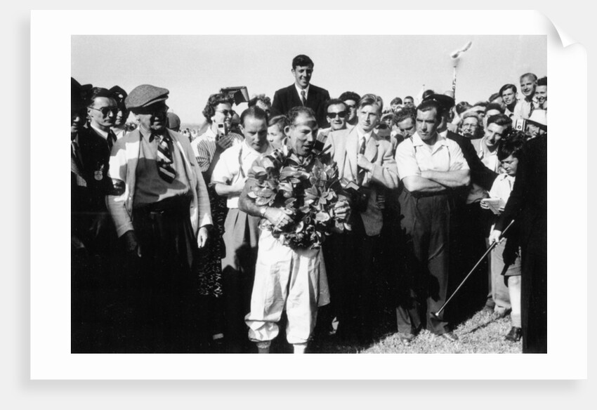 Stirling Moss, winner of the British Grand Prix, Aintree, 1955 by Unknown