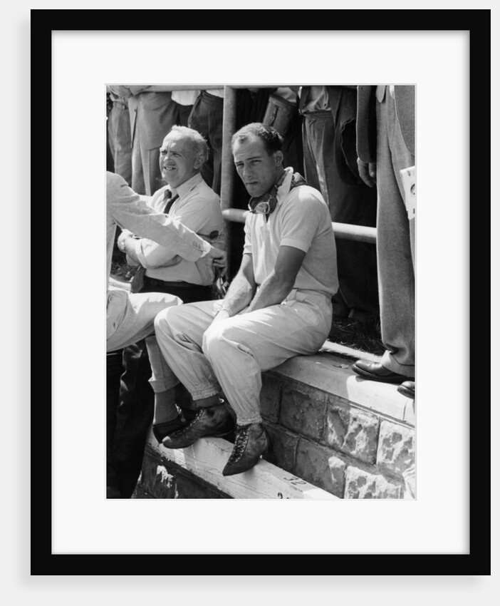 Stirling Moss at the British Grand Prix, Aintree, 1955 by Unknown