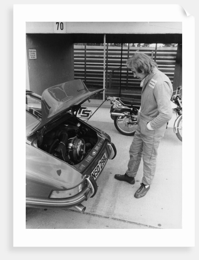 James Hunt with a Porsche, c1972-c1973 by Unknown
