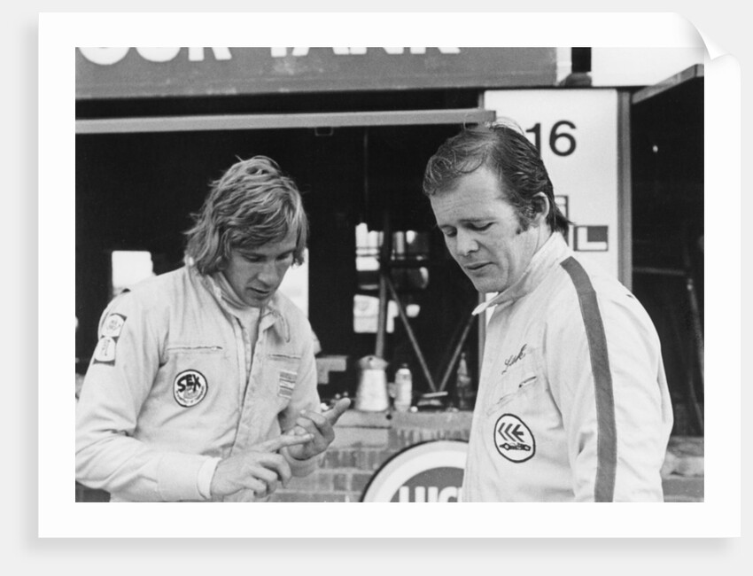 James Hunt with Charles Lucas, c1970 by Unknown