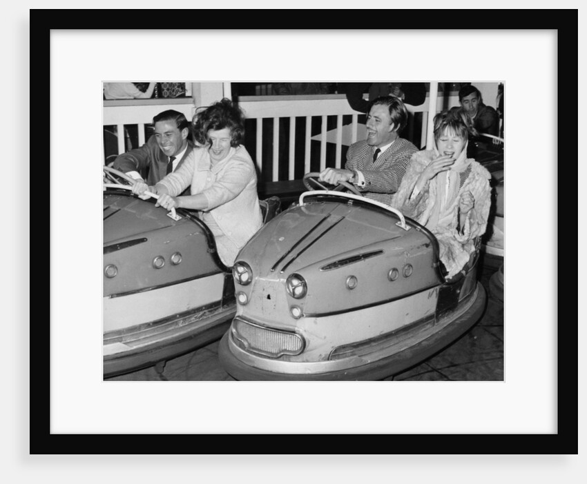 Graham Hill and Jim Clark on Dodgem cars at Butlins, Bognor Regis, 1960s by Unknown