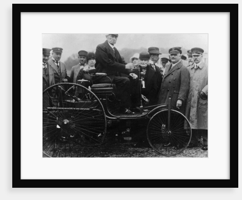 Karl Benz in his Benz motor car, 1886 by Unknown