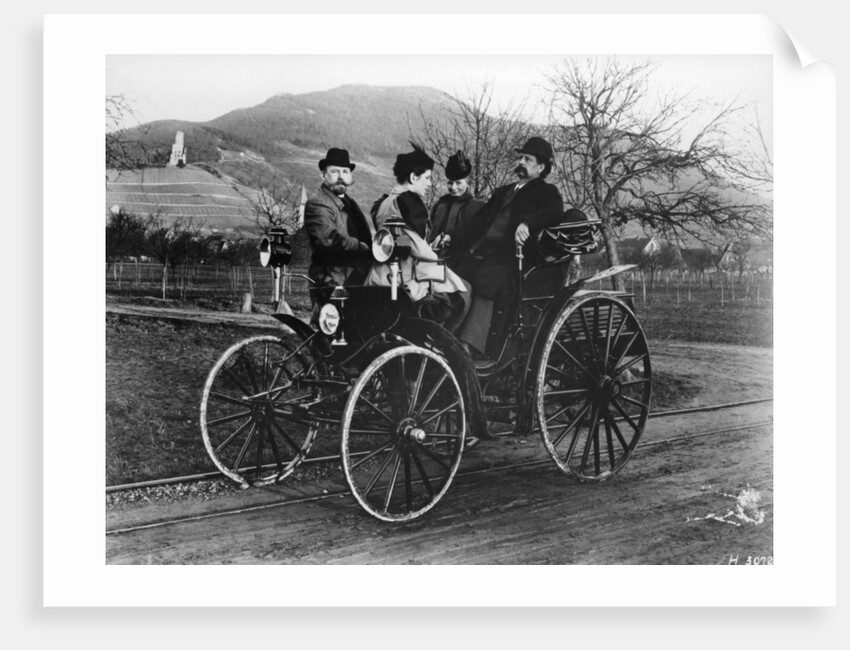 Karl Benz with his wife Bertha in a Benz-Viktoria, 1893 by Unknown