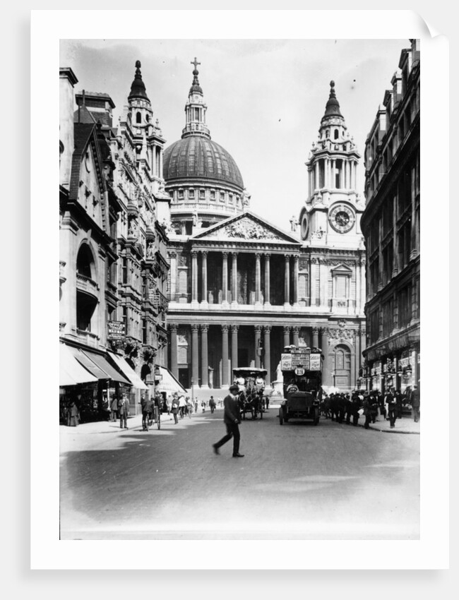 A number thirteen bus along Ludgate Hill, 1910 by Unknown
