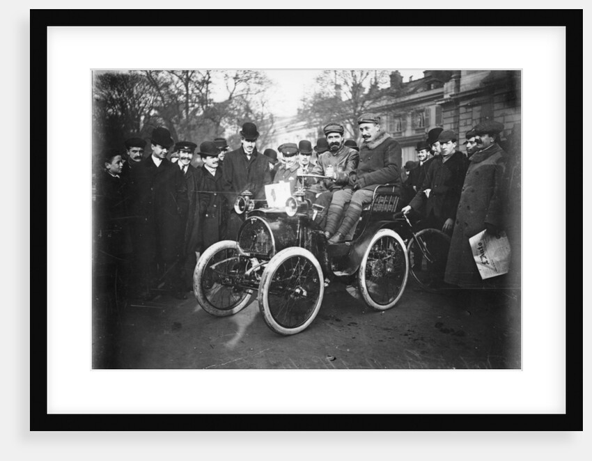 Louis Renault in the driver's seat of a Voiturette Renault 1¾ hp, 1899 by Unknown