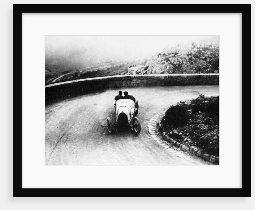 Louis Chiron driving a Bugatti at a hill climb, 1923 by Unknown